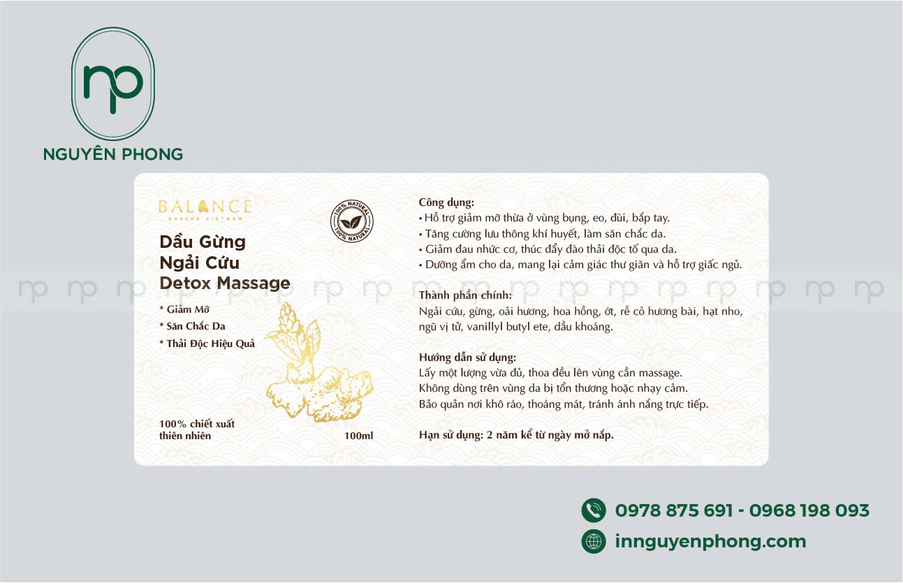 Tem body thể hiện đầy đủ thông tin sản phẩm 